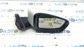 Right side mirror assembly for BMW 5 G30 17-23, 5 pins, heated, turn signal, white