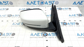 Right side mirror assembly for BMW 5 G30 17-23, 5 pins, heated, turn signal, white