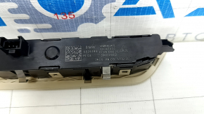 Driver's seat memory control panel, front left door, BMW 5 G30 17-23, light beige trim