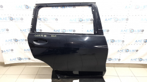 The bare rear right door of a BMW X7 G07 19-26 black 475 is dented.
