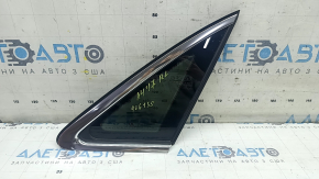 Rear left window, blind glass, Audi A4 B9 17-19, chrome, scratches on chrome