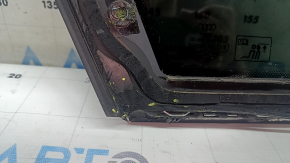 Rear left window, blind glass, Audi A4 B9 17-19, chrome, scratches on chrome