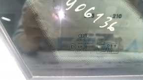 Rear right window, blind glass, Audi A4 B9 17-19, chrome, scratches on chrome
