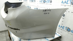 Bare rear bumper for BMW 5 G30 17-20 with parking sensors, white, broken mount, scratches