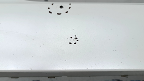 Bare front bumper for BMW 5 G30 17-20 with parking sensors, white, pressed