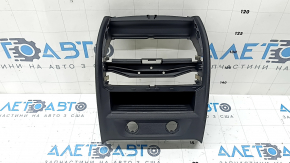 Rear center console trim for BMW 5 G30 20-23, black, with pocket for 2 cigarette lighters, scratches