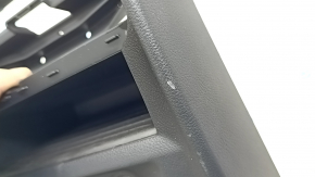 Rear center console trim for BMW 5 G30 20-23, black, with pocket for 2 cigarette lighters, scratches
