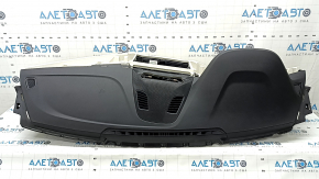 BMW 5 G30 17-23 dashboard with Airbag, black leather with Elfenbein-Weiss, cleanable, rusty squib