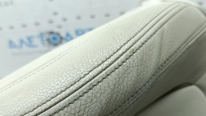 BMW 5 G30 21-23 Elfenbein-Weiss leather driver's seat backrest upholstery, heated, cleanable, worn