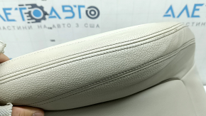 BMW 5 G30 21-23 Elfenbein-Weiss leather driver's seat backrest upholstery, heated, cleanable, worn