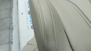 BMW 5 G30 21-23 Elfenbein-Weiss leather driver's seat backrest upholstery, heated, cleanable, worn