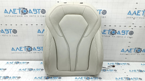 BMW 5 G30 21-23 Elfenbein-Weiss leather driver's seat backrest upholstery, heated, cleanable, worn