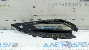 Right fog light frame BMW X7 G07 19-22, gloss black, M-Sport, sand