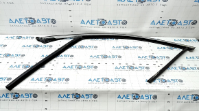 Upper front left door molding with glass seal BMW 5 G30 17-23 chrome