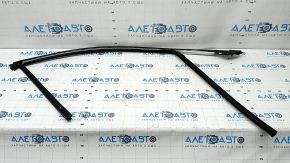 Upper front left door molding with glass seal BMW 5 G30 17-23 chrome
