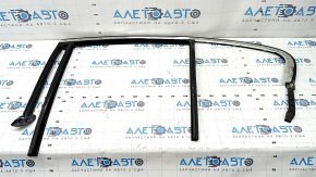 Upper rear left door molding with glass seal for BMW 5 G30 17-23 chrome, glued