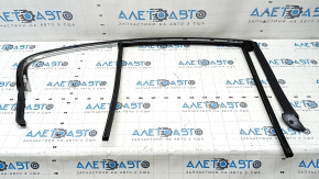 Upper rear left door molding with glass seal for BMW 5 G30 17-23 chrome, glued
