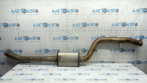 The left exhaust pipe with catalytic converter for a BMW X7 G07 19-22 3.0T is dented.
