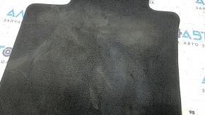 Set of floor mats for BMW 5 G30 17-23, black cloth, needs cleaning, driver's side is worn