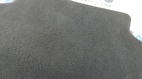Set of floor mats for BMW 5 G30 17-23, black cloth, needs cleaning, driver's side is worn