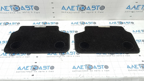 Set of floor mats for BMW 5 G30 17-23, black cloth, needs cleaning, driver's side is worn