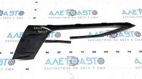 Left fog light frame for BMW 5 G30 17-20, gloss black, broken