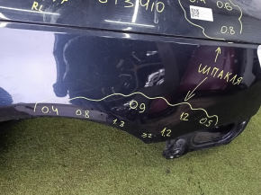 Quarter wing rear left Audi A4 B9 17-25 on the body, blue, made, pokes