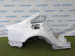 Quarter wing rear right Audi A6 C7 12-18 on the body, white, dents, bumps, dented threshold