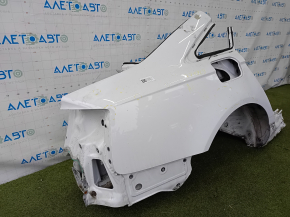 Quarter wing rear right Audi A6 C7 12-18 on the body, white, dents, bumps, dented threshold