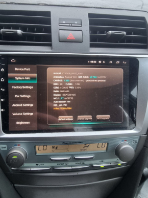 Toyota Camry V40 07-09 Android 13 monitor, display, navigation, chip, scratch, nicks and cracks in the frame, antenna wires are cut