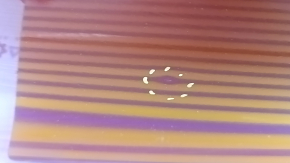 The front right door of a Toyota Camry v40 red 3R3 is bare, with a bump and a dent.