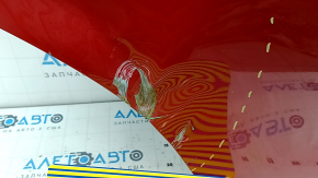 The door is bare, rear right, Toyota Camry v40 red 3R3, dented, bumped, dented