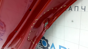 The door is bare, rear right, Toyota Camry v40 red 3R3, dented, bumped, dented