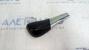 Nissan Pathfinder 13-20 black leather gear knob, round mount, bumper