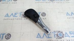 Nissan Pathfinder 13-20 black leather gear knob, round mount, worn, taped