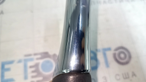Nissan Pathfinder 13-20 black leather gear knob, round mount, worn, taped