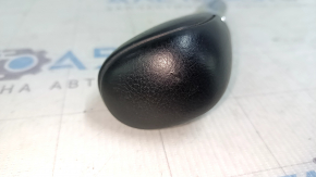 Nissan Pathfinder 13-20 black leather gear knob, round mount, worn, taped