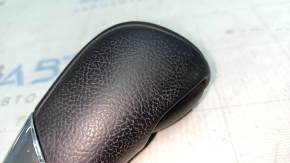 Nissan Pathfinder 13-20 black leather gear knob, round mount, worn, taped