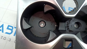 Cup holders for the front center console of a BMW X7 G07 19-22, black with chrome, worn, in need of cleaning