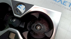 Cup holders for the front center console of a BMW X7 G07 19-22, black with chrome, worn, in need of cleaning