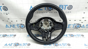 BMW X7 G07 19-22 black leather steering wheel with heated paddle shifters, M-Sport, with pads, scratches