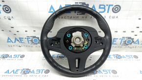 BMW X7 G07 19-22 black leather steering wheel with heated paddle shifters, M-Sport, with pads, scratches