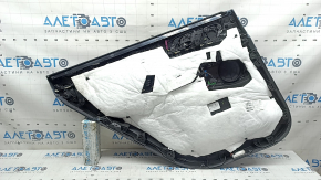 Door trim, rear right card, BMW X7 G07 19-22, under the curtain, Vernasca leather, Schwarz, Fineline/metal wood insert, with a handle, with a speaker mesh