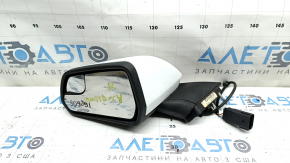 Left side mirror assembly for Ford Mustang mk6 15-23, 3 pins, white, scratches
