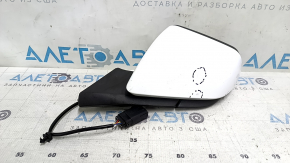 Left side mirror assembly for Ford Mustang mk6 15-23, 3 pins, white, scratches