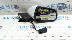 Right side mirror assembly for Ford Mustang mk6 15-23, 3 pins, white, scratches