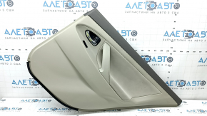 Toyota Camry v40 rear right door panel, beige and brown, plastic insert, velour armrest, with handle, needs cleaning, whitened plastic, scratches