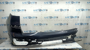 Bare rear bumper for BMW X7 G07 19-22 with parking sensors, PMA and towbar, M-Sport, missing fragments, scratches, cracks