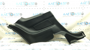 Rear left side panel of a Ford Mustang mk6 15-23 coupe, black, scratches, scuffs