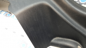 Rear left side panel of a Ford Mustang mk6 15-23 coupe, black, scratches, scuffs